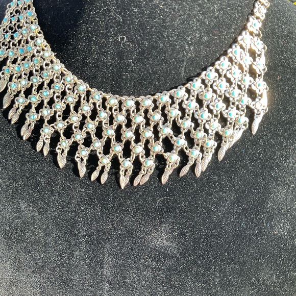 Navajo Turquoise and COIN silver antique necklace - Picture 13 of 17